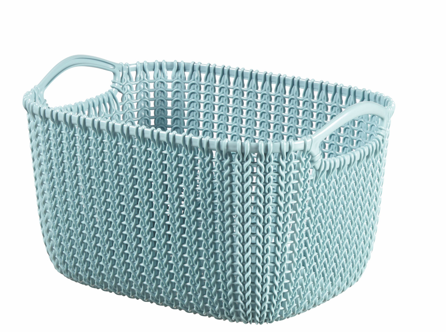 Корзина для хранения Knit S 8л прямоугольная CURVER 226392 голубой в интернет-магазине meandhome.ru
