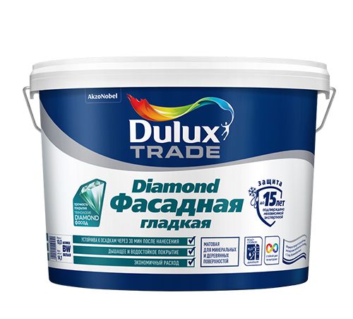 DULUX Trade Краска Фасадная гладкая BМ 4,8 л (п/з) фото в интернет-магазине meandhome.ru