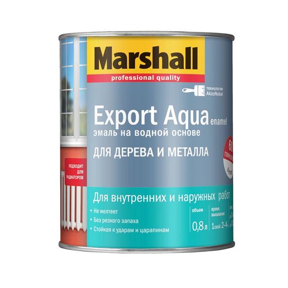 Marshall Эмаль EXPORT Aqua 60 белый глянцевый 0,8 л фото в интернет-магазине meandhome.ru