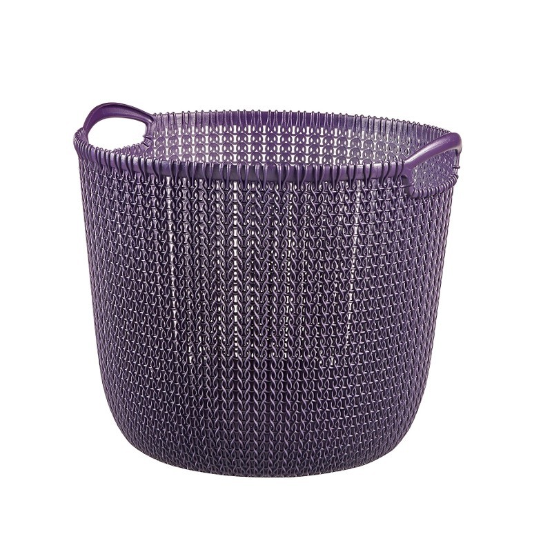 Корзина для хранения Knit 30л круглая фиолетовый CURVER 229997 в интернет-магазине meandhome.ru