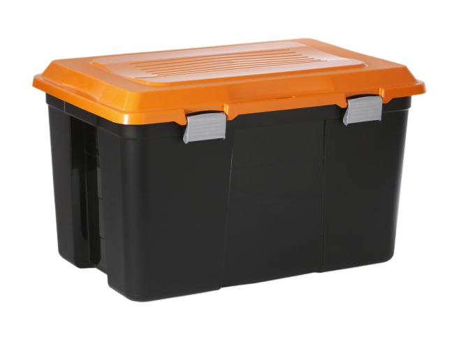 Ящик для хранения PACKER 60л черный/оранжевый ROTHO 1414108080 в интернет-магазине meandhome.ru