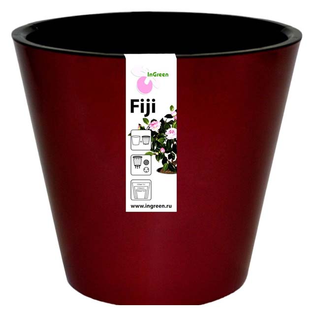 Горшок для цветов Фиджи d=230мм 5л 1555 бордовый фото в интернет-магазине meandhome.ru