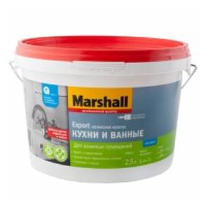 Marshall Краска д/кухни и ванной BW матовая 2,5 л фото в интернет-магазине meandhome.ru