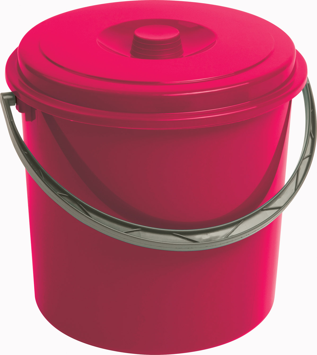 Ведро с крышкой пластиковое Bucket 16л розовый CURVER 235241 фото в интернет-магазине meandhome.ru