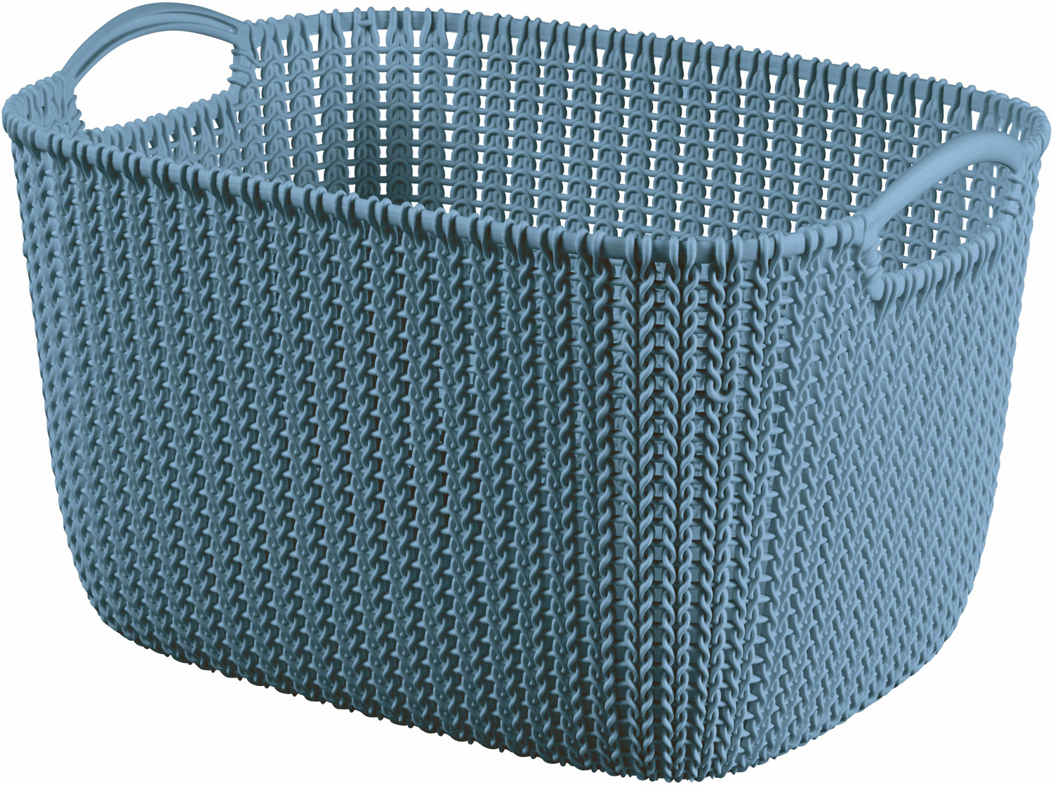 Корзина для хранения Knit L 19л 400х300х230мм прямоугольная морская волна CURVER 230814 в интернет-магазине meandhome.ru