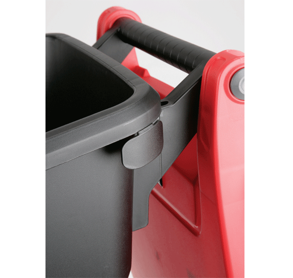 Контейнер для мусора пластиковый на колесах Atlas 100л черный, красный ROTHO 4510102027 фото в интернет-магазине meandhome.ru