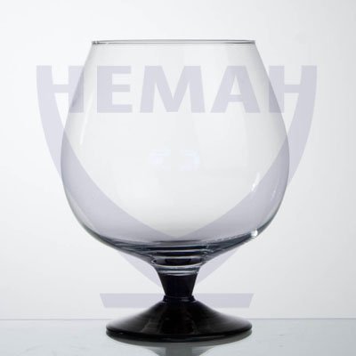 Ваза бокал 6205 1л стекло гладь h=170мм d=100мм черная ножка фото в интернет-магазине meandhome.ru