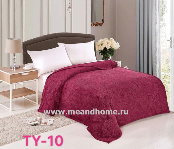 Плед покрывало Велсофт 170х205см NORDIC, ПВ-20 вишневый фото в интернет-магазине meandhome.ru