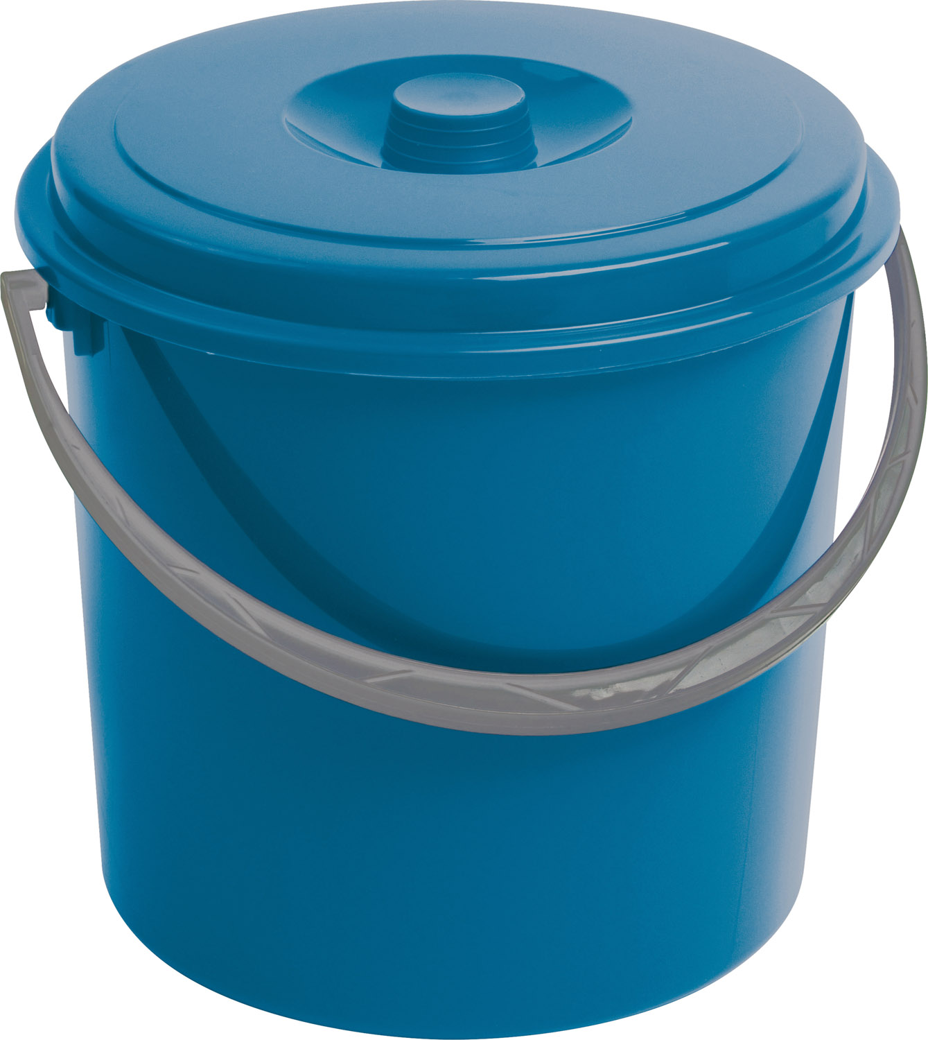 Ведро с крышкой пластиковое Bucket 12л голубой CURVER 235239 фото в интернет-магазине meandhome.ru