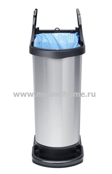 Контейнер для мусора PASO с педалью 50л серебристый ROTHO 1166410264 фото в интернет-магазине meandhome.ru