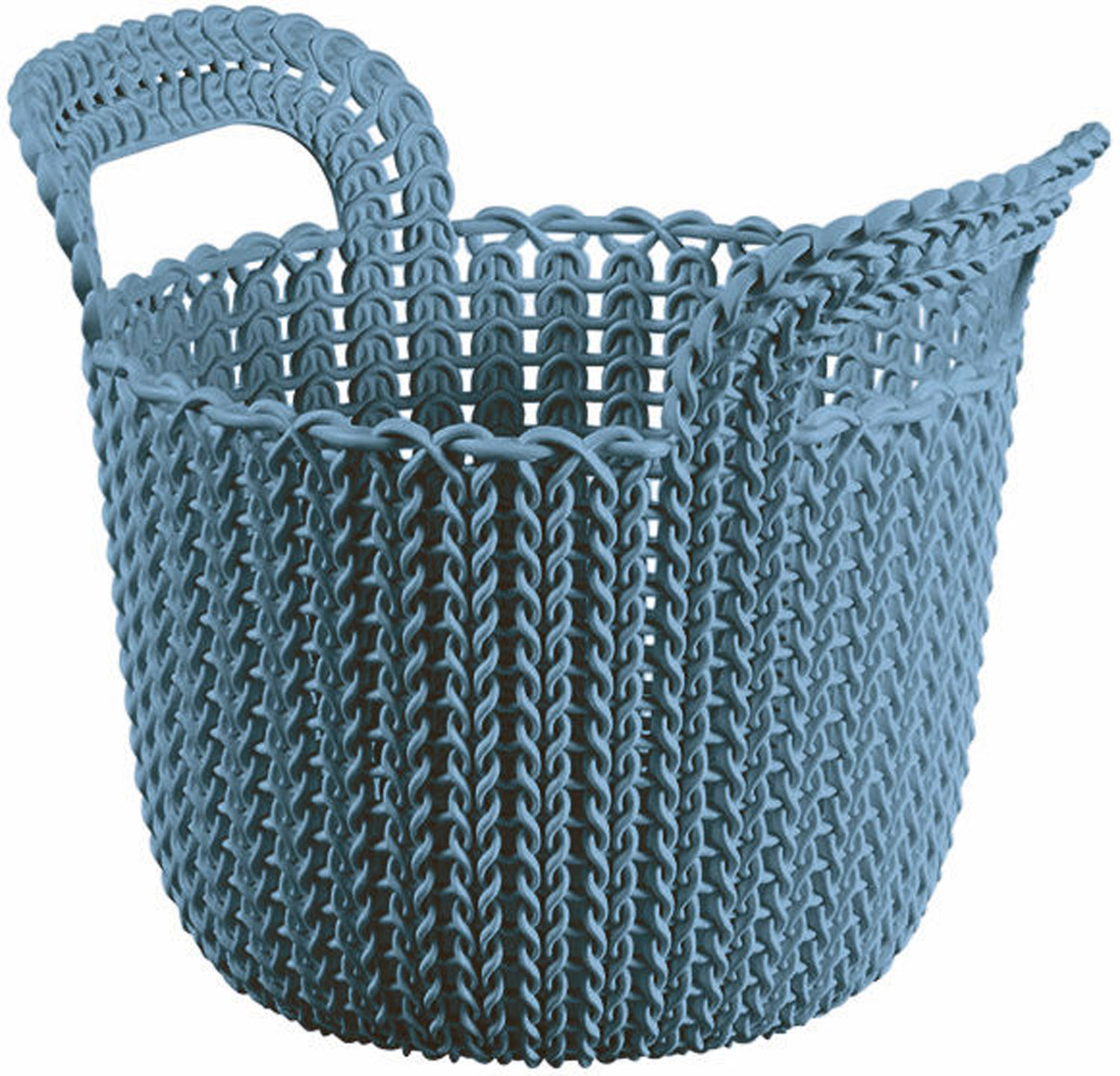 Корзина для хранения Knit 3л круглая морская волна CURVER 230795 в интернет-магазине meandhome.ru