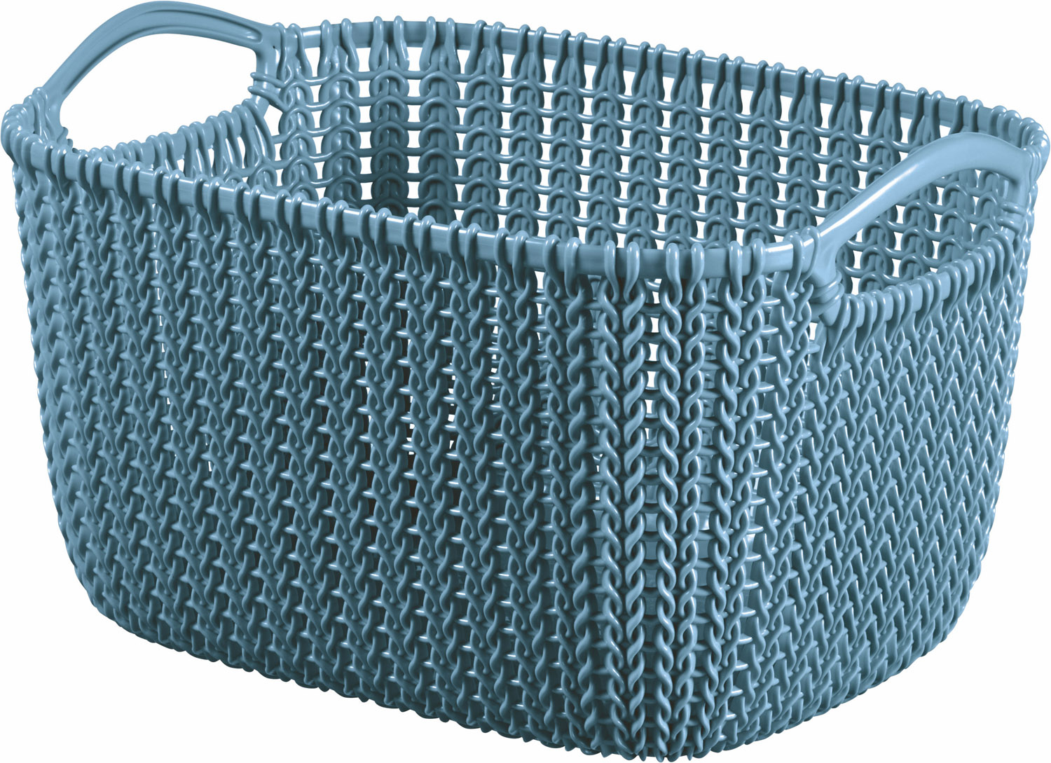Корзина для хранения Knit S 8л прямоугольная CURVER 230810 морская волна в интернет-магазине meandhome.ru