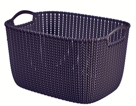 Корзина для хранения Knit L 19л 400х300х230мм прямоугольная фиолетовый CURVER 230117 в интернет-магазине meandhome.ru