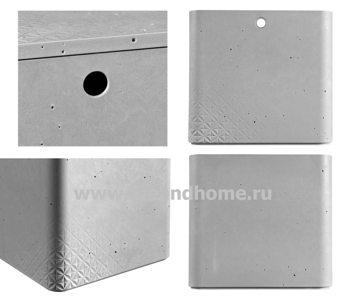 Контейнер для хранения Beton XL 18л квадратный светло-серый CURVER 243407 в интернет-магазине meandhome.ru