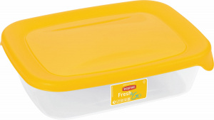 Контейнер для СВЧ прямоугольный Fresh&Go 0,5л жёлтый, прозрачный CURVER 182288