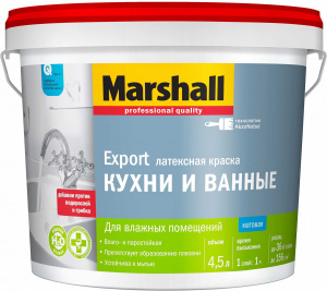 Marshall Краска д/кухни и ванной BW матовая 4,5 л (нов)