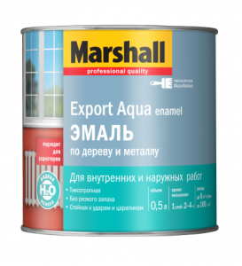 Marshall Эмаль EXPORT Aqua черная полуматовый 0,5 л