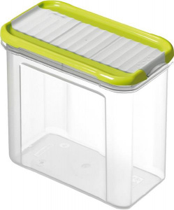Емкость для сыпучих продуктов 1л Domino с дозатором прозрачный, зеленый ROTHO 1742605070
