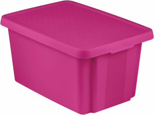 Коробка для хранения Essentials 45л с крышкой фиолетовый CURVER 225416
