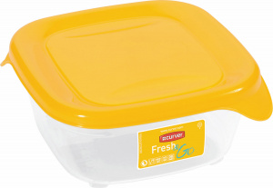 Контейнер для СВЧ квадратный Fresh&Go 0,25л жёлтый, прозрачный CURVER 182255