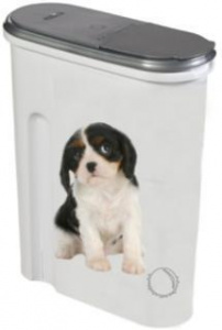 Контейнер для сухого корма Pet Life 1,5кг белый, рисунок Собаки CURVER 241099