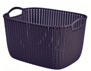 Корзина для хранения Knit L 19л 400х300х230мм прямоугольная фиолетовый CURVER 230117