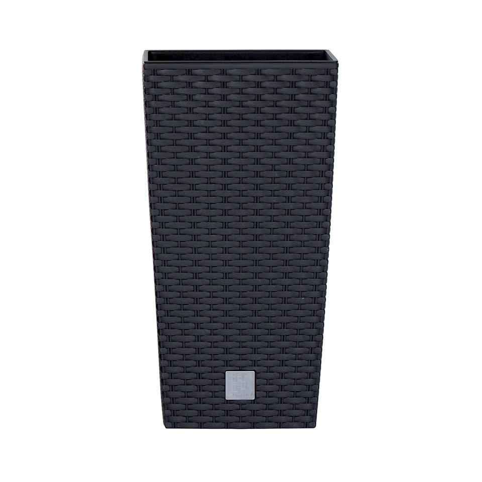 Кашпо Rato square 22,3х22,3х42,1см 16л антрацит DRTS225-S433 фото в интернет-магазине meandhome.ru