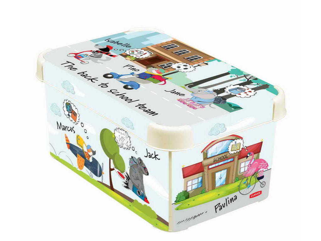 Коробка для хранения Deco's Stockholm S 6л CURVER 246180 рисунок Back To School в интернет-магазине meandhome.ru