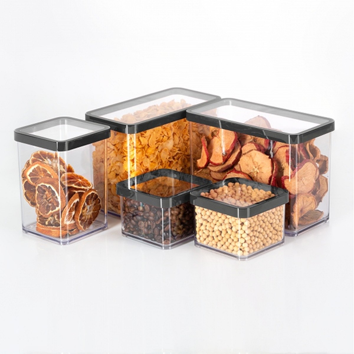 ТОВАРЫ Контейнер для продуктов квадратный 1,5л LOFT прозрачный, черный ROTHO 1160508080 в интернет-магазине meandhome.ru