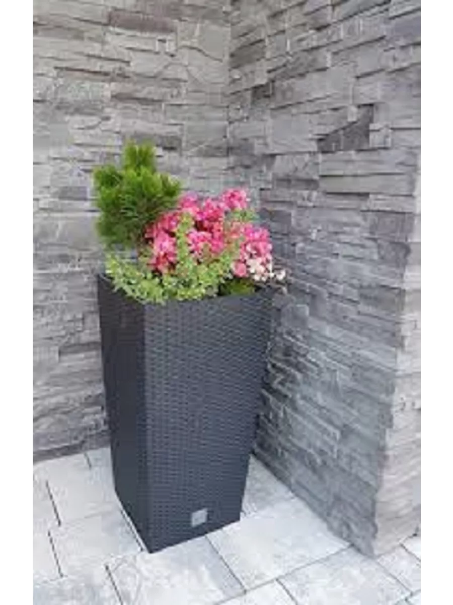 Кашпо для цветов Prosperplast Rato Square 40×40×75см 91,5л умбра DRTS400-440U фото в интернет-магазине meandhome.ru