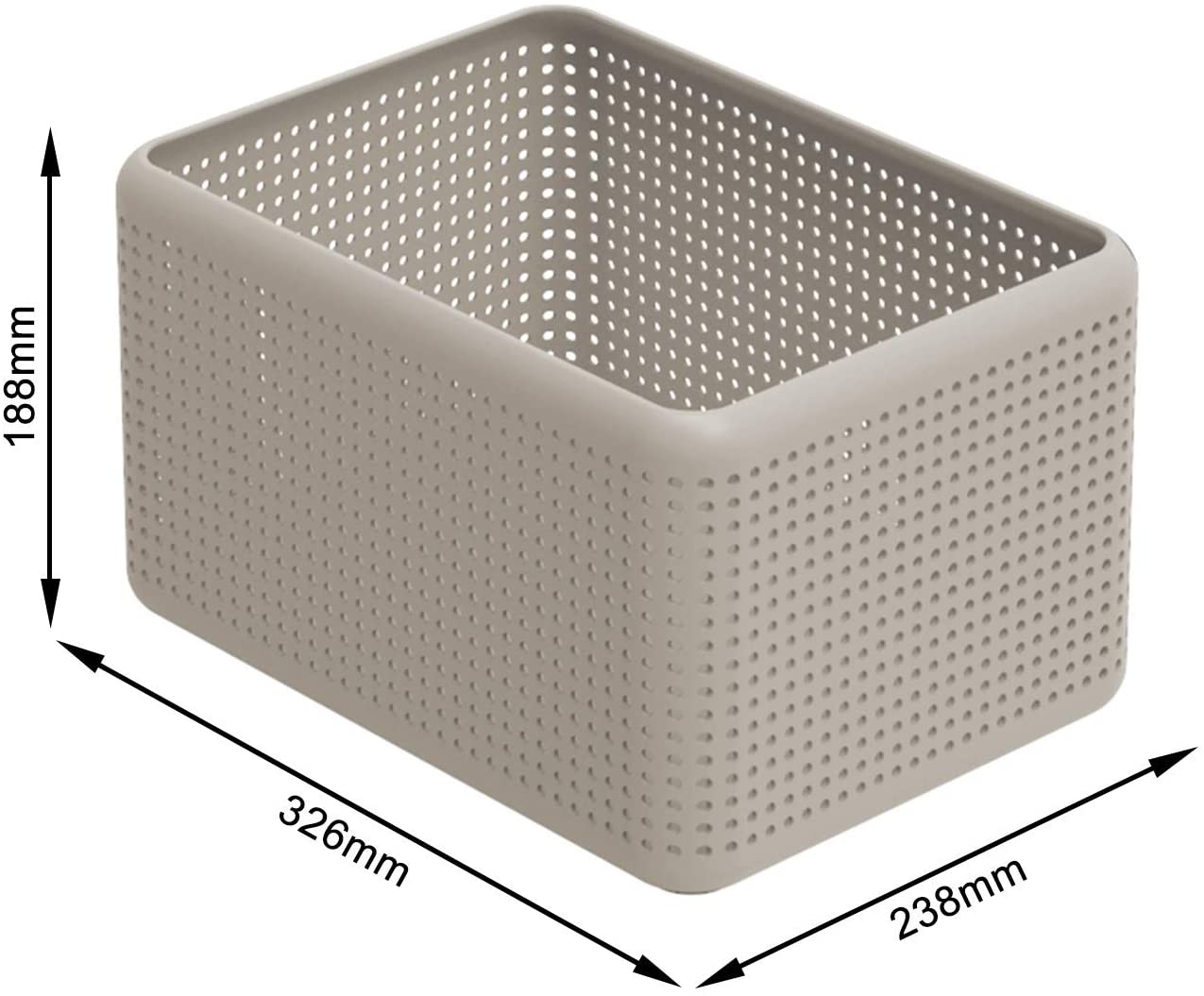 Корзина для хранения MADEI 13л ROTHO 10157 бежевый 3шт в интернет-магазине meandhome.ru