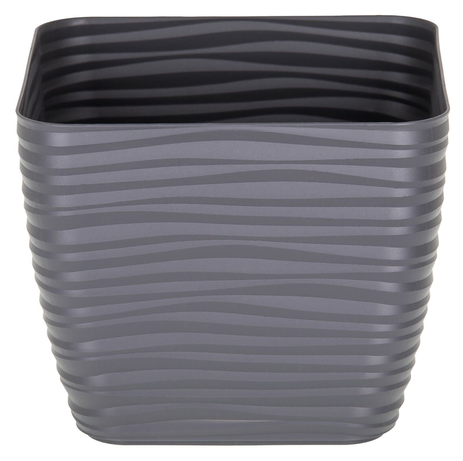 Кашпо для цветов Sahara Petit квадратное 13х13см 1,3л с поддоном 3610-014 антрацит фото в интернет-магазине meandhome.ru