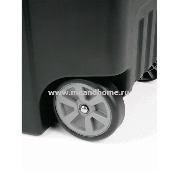 Контейнер для мусора пластиковый на колесах Atlas 100л черный, темно-коричневый ROTHO 4512007715 фото в интернет-магазине meandhome.ru