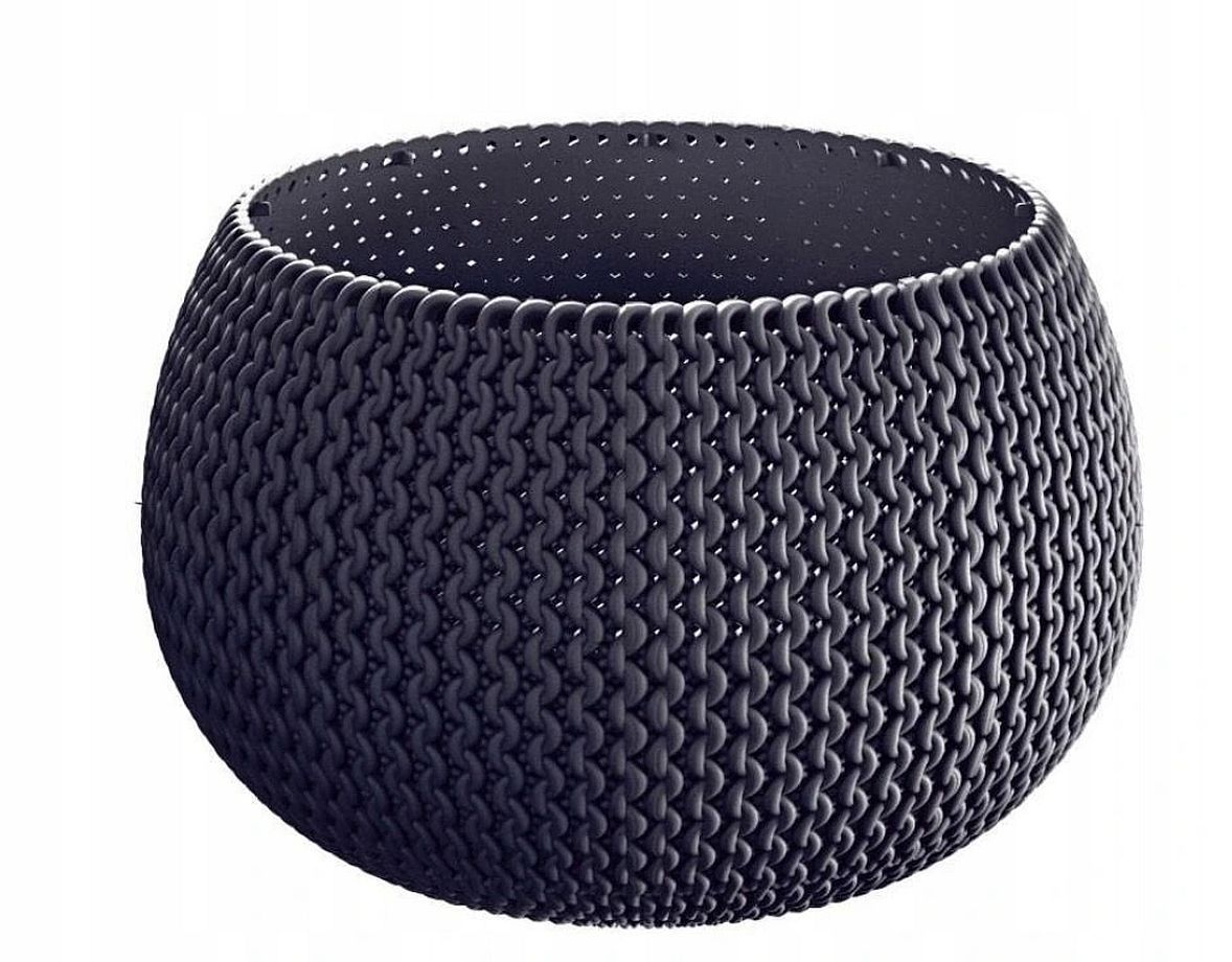 Кашпо SPLOFY BOWL d37см h21,8см 9л антрацит DKSP370-S433 фото в интернет-магазине meandhome.ru