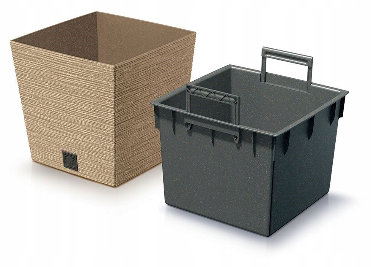 Кашпо Furu Square Low 29,5х29,5х29см 19л DFS300W древесное фото в интернет-магазине meandhome.ru