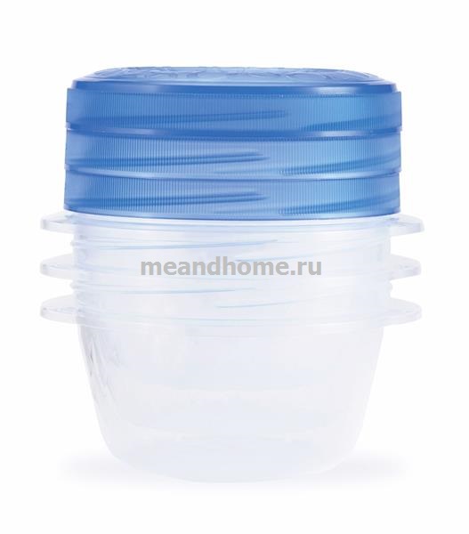 ТОВАРЫ Набор контейнеров для СВЧ Take Away Twist 3x0,5л голубой, прозрачный CURVER 212073 в интернет-магазине meandhome.ru