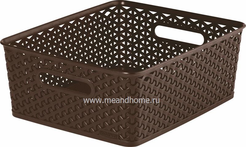 Корзина для хранения My Style M 13л темно-коричневый CURVER 196888 в интернет-магазине meandhome.ru