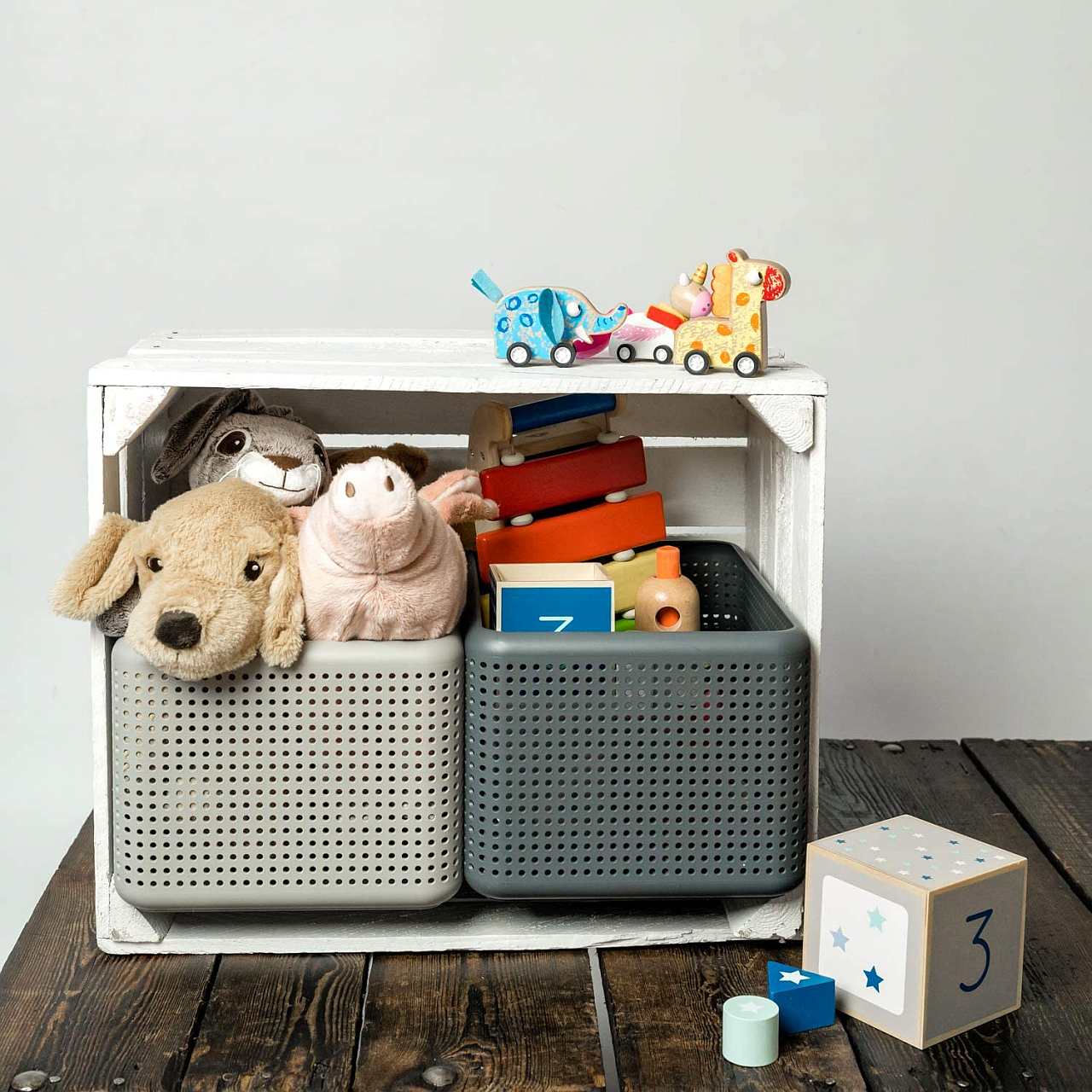 Корзина для хранения MADEI 13л ROTHO 10157 антрацит 3шт в интернет-магазине meandhome.ru