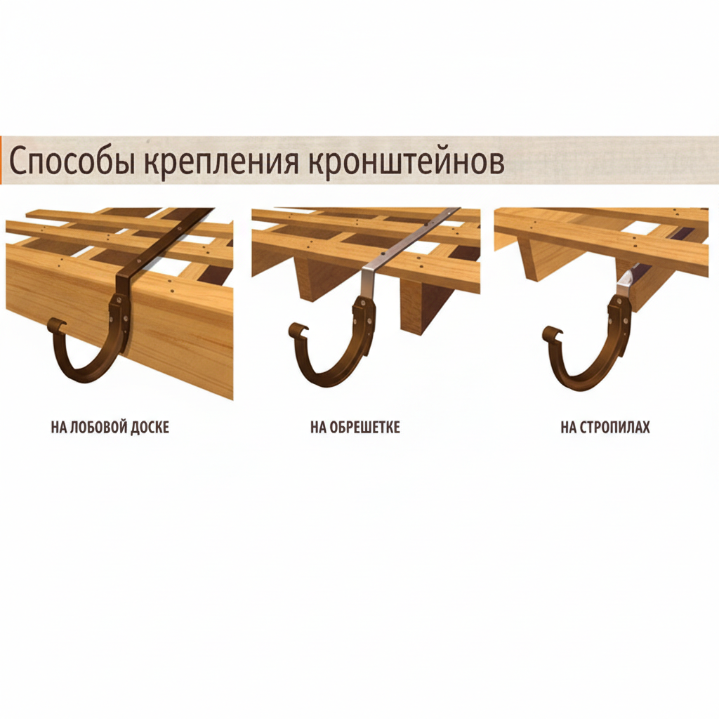 Кронштейн желоба водостока пластиковый 125-130мм темно-серый 233937 фото в интернет-магазине meandhome.ru