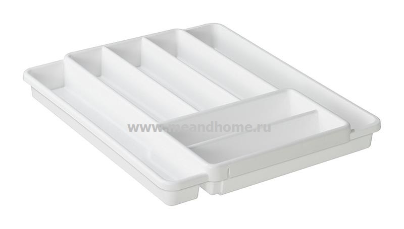 ТОВАРЫ Лоток для столовых приборов раздвижной Domino белый ROTHO 1752501100 в интернет-магазине meandhome.ru