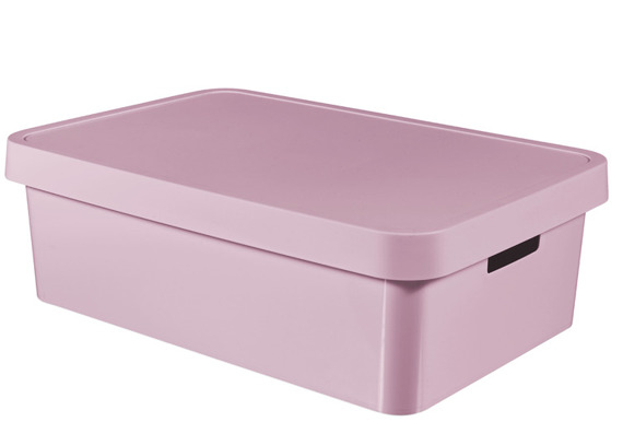 Ящик для хранения Infinity 30л с крышкой розовый CURVER 233998 в интернет-магазине meandhome.ru