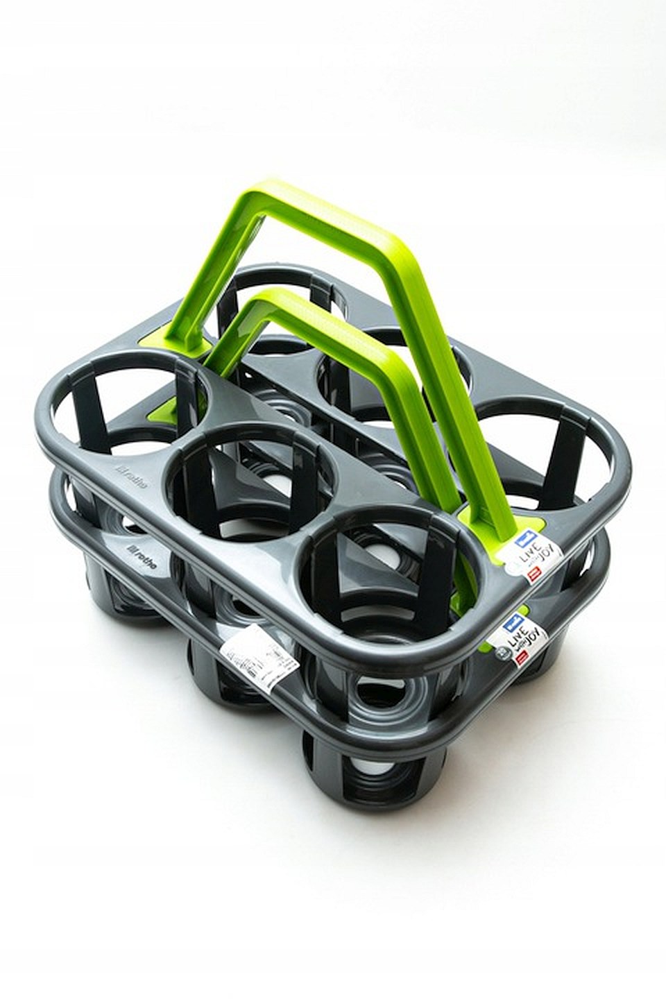 ТОВАРЫ Переноска для бутылок Basic 6х1,5л зеленый, антрацит ROTHO 17780 в интернет-магазине meandhome.ru