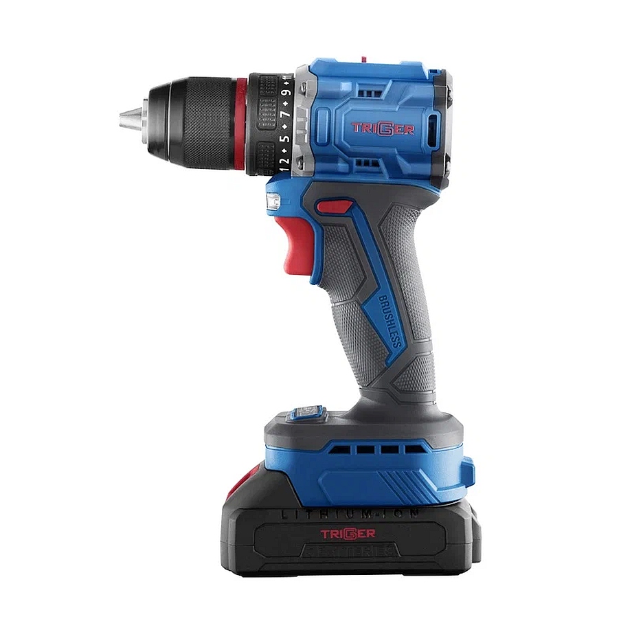 Дрель-шуруповерт бесщеточный 18В 58Нм 2x2Ач кейс Trigger 20121  фото в интернет-магазине meandhome.ru
