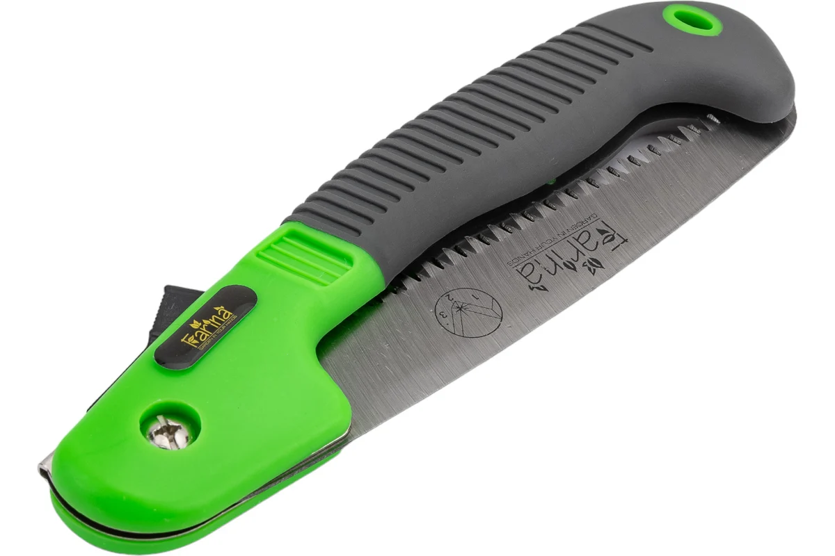 Ножовка сад складная 180мм обрезиненная ручка Farina 93222 фото в интернет-магазине meandhome.ru