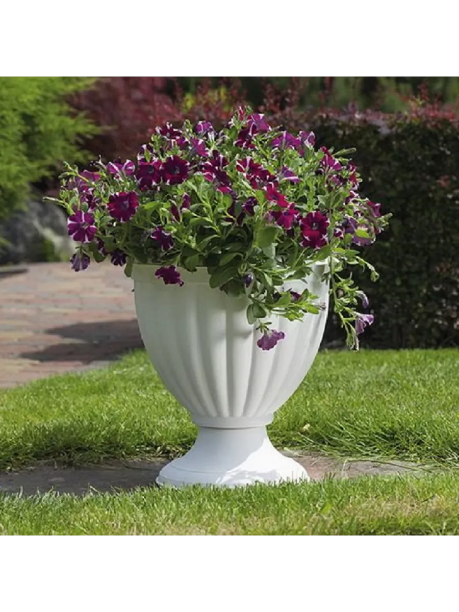 Вазон Грация 3 d29см h29см 6,6л белый FP 1007 фото в интернет-магазине meandhome.ru