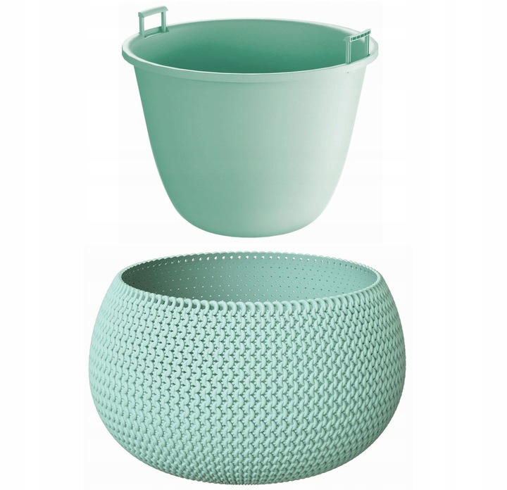 Кашпо SPLOFY BOWL d37см h21,8см 9л DKSP370 зеленый фото в интернет-магазине meandhome.ru