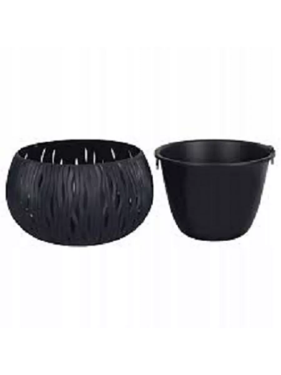 Кашпо SANDY Bowl d29см h19,5см антрацит DSK290-S433 фото в интернет-магазине meandhome.ru