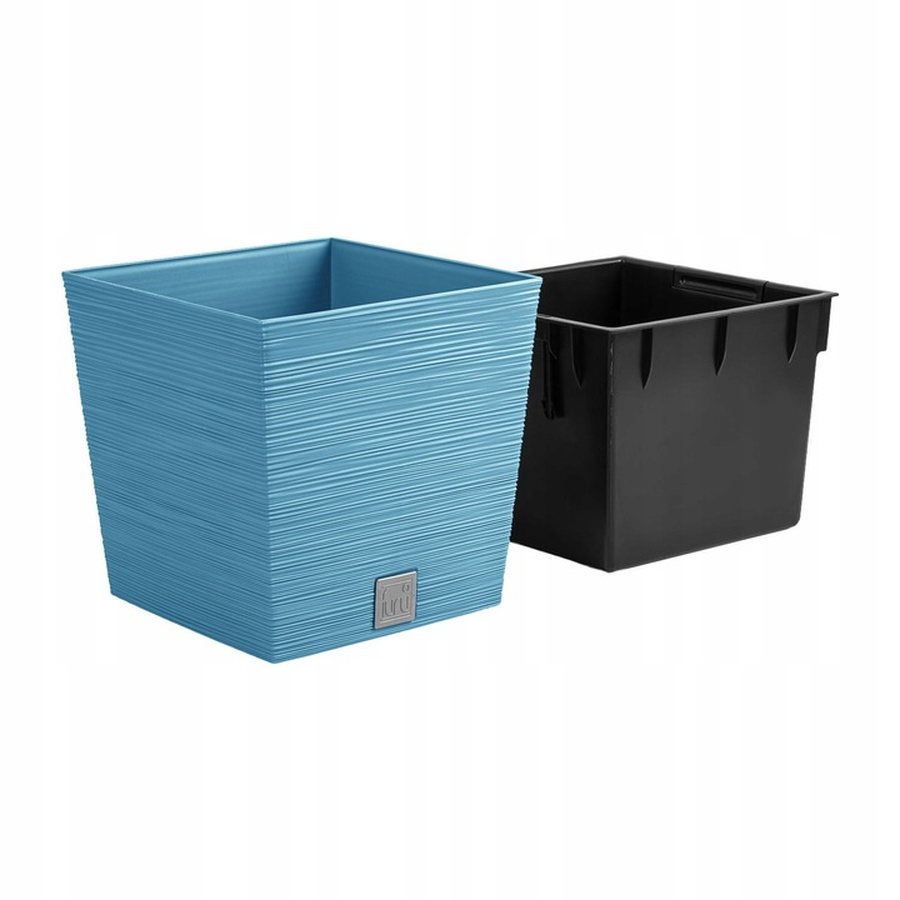 Кашпо Furu Square Low 29,5х29,5х29см 19л DFS300 синий сканди фото в интернет-магазине meandhome.ru