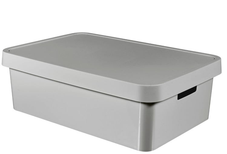 Ящик для хранения Infinity 30л с крышкой серый CURVER 233996 в интернет-магазине meandhome.ru