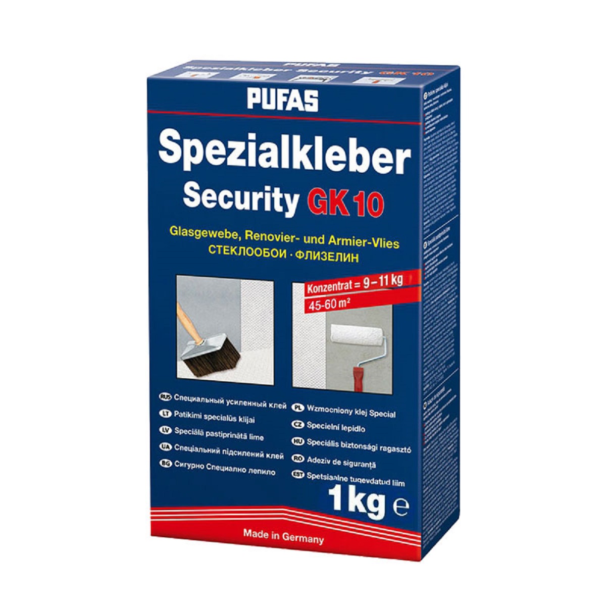 Клей для стеклообоев Pufas Spezialkleber Security GK10 0,5 кг фото в интернет-магазине meandhome.ru
